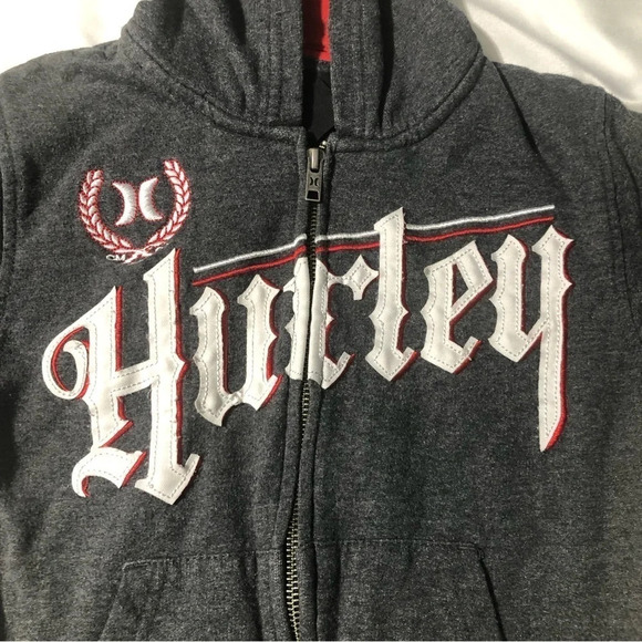 Hurley Kids' Full Zip Hoodie - Grey - Small  (US 5/6) - Picture 1 of 10